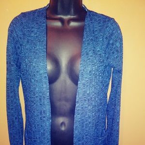 Iris Blue Sweater Wrap Size Small